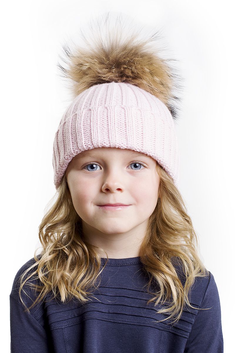 Baby fur sale bobble hat